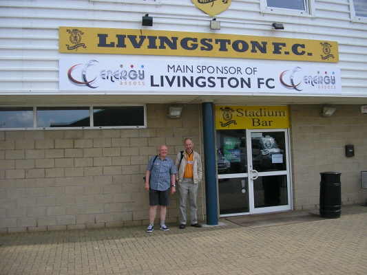Y06. Derke and Dave outside the ground