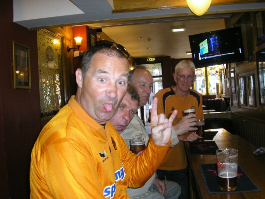 Z01. A drink before the game at Wrexham