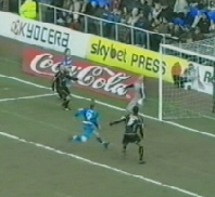 ball hits Postma in the face